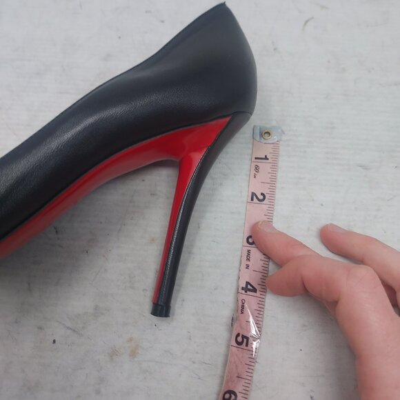 Christian Louboutin Apostrophy Black Heel Pump Shoe - Picture 9 of 9